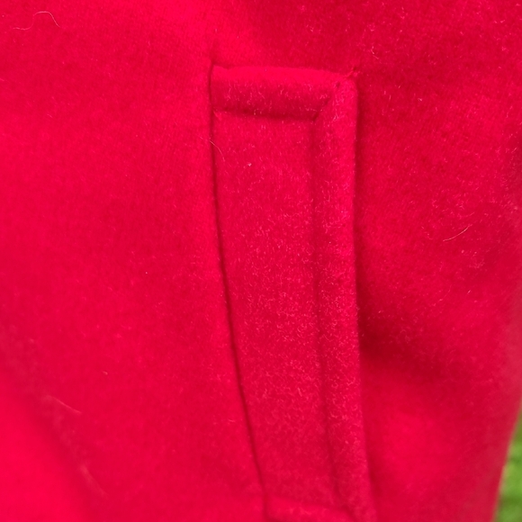 London Fog Red Kids Pea Coat with Bow - Picture 6 of 6